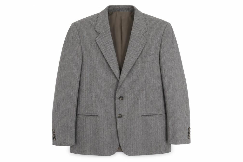 Front view of Preworn men’s brown herringbone jacket suit jacket, size 40