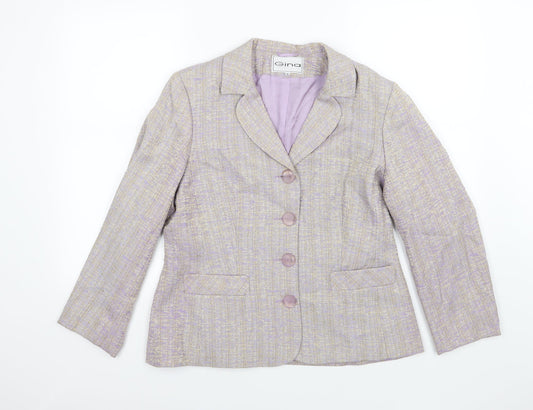 Gina Womens Purple  Rayon Jacket  Size 14