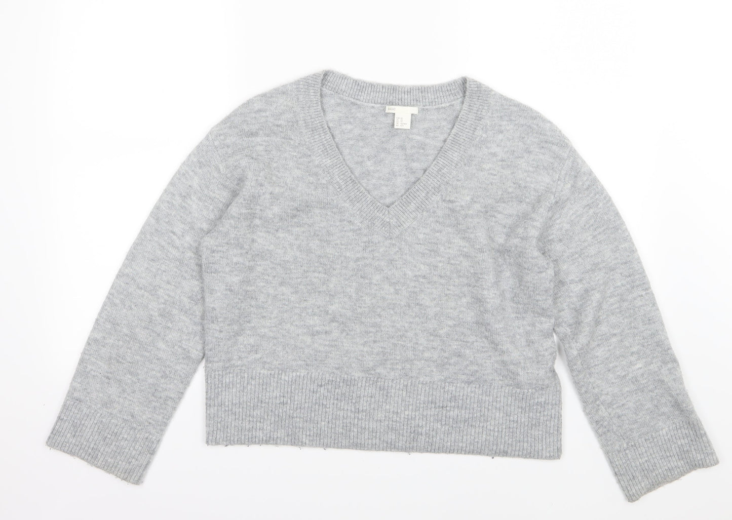 H&M Womens Grey  Knit Pullover Jumper Size XS