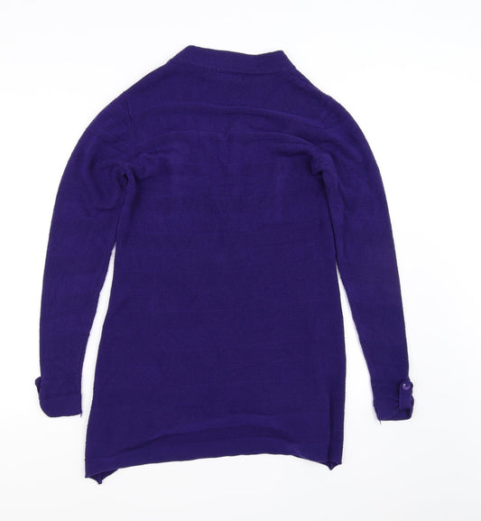 Jessica Graaf Womens Purple   Cardigan Jumper Size M