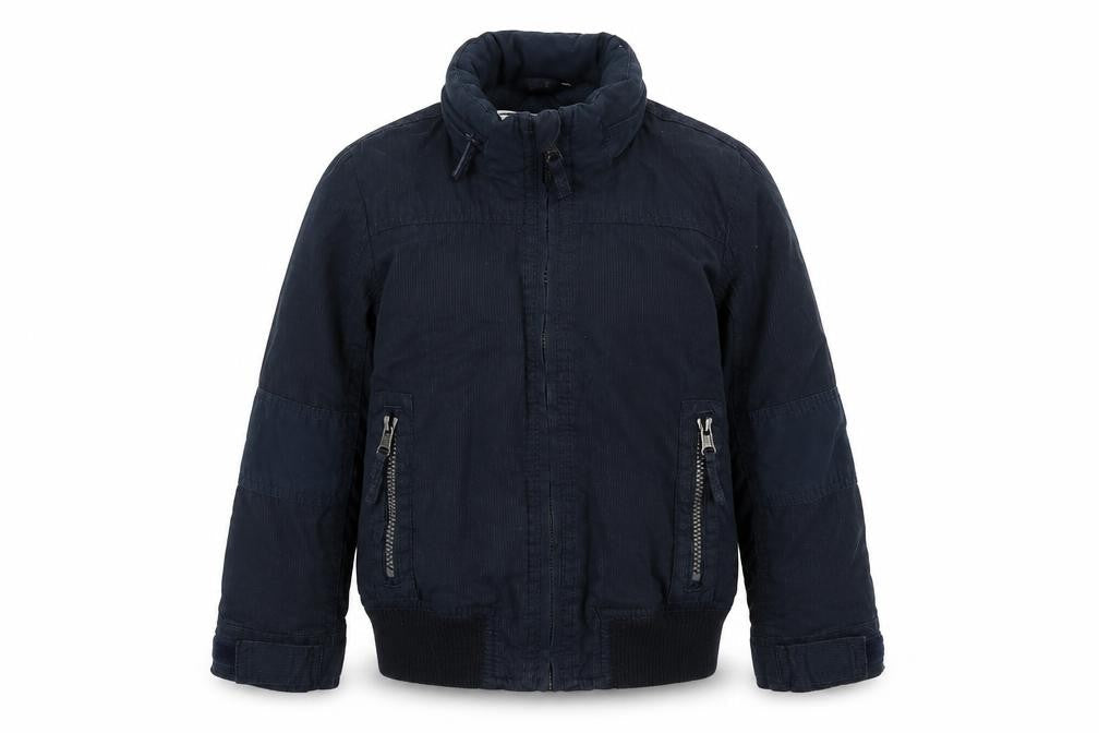 Front view of Marks & Spencer boys’ blue basic coat coat, size 5-6, years