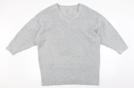 Anthology Womens Grey  Knit Pullover Jumper Size 16