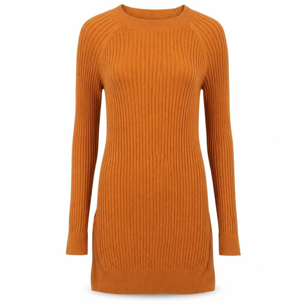 Front view of Papaya women’s brown knit jumper, size UK 12