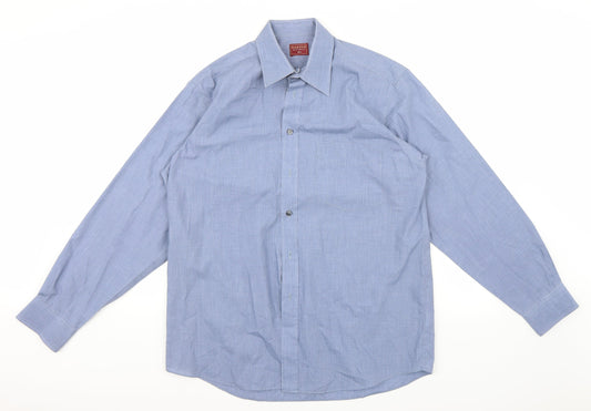 Additional front view of Burton men’s blue button-up, size 15.5