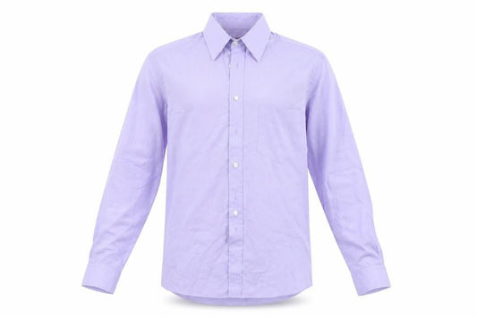 Front view of Burton men’s purple button-up, size 15