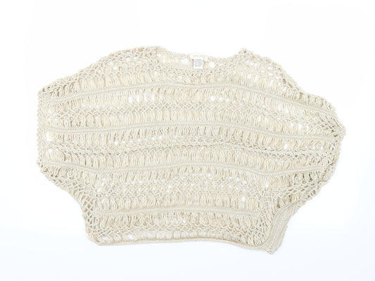 Sans Souci Womens Beige   Pullover Jumper Size M