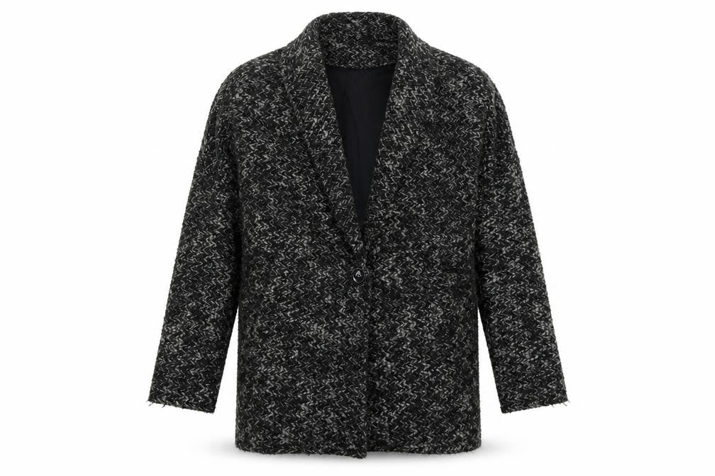 Front view of New Look women’s grey jacket blazer, size UK 8