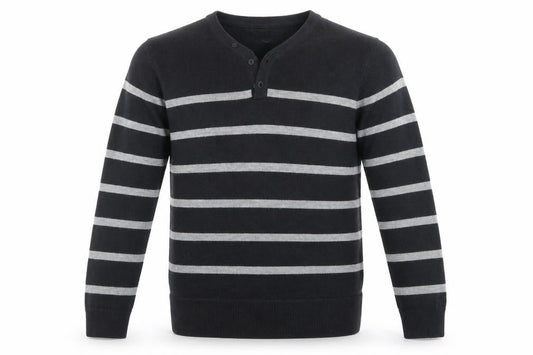TU  Mens Black Striped  Pullover Jumper Size S