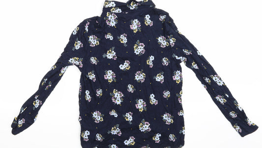 Marks and Spencer Womens Blue Floral  Basic Blouse Size 10