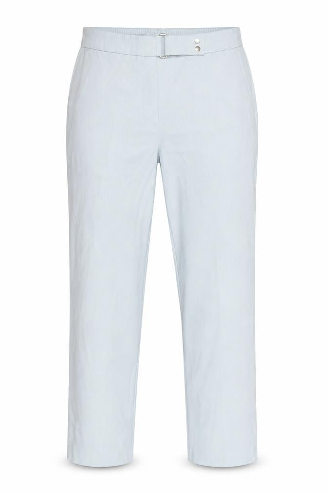 Front view of Classics women’s blue dress pants trousers, size UK 10, 27-inch leg