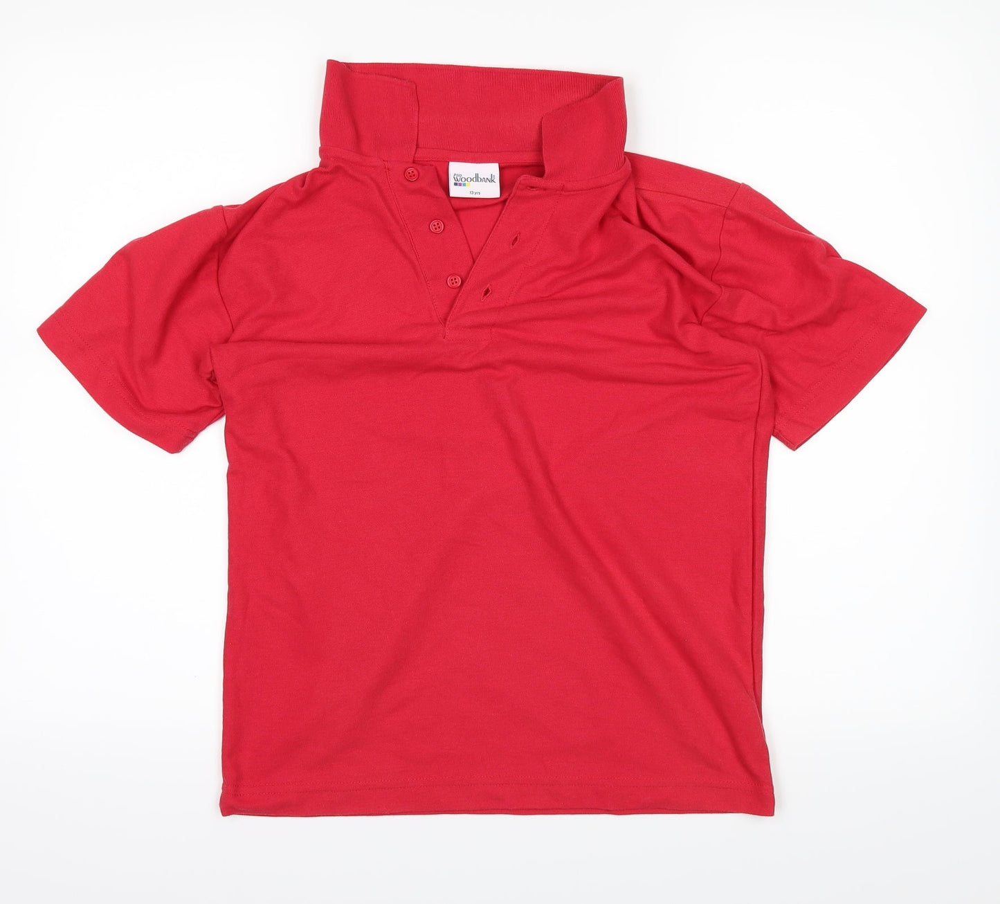 woodbank Boys Red   Basic Polo Size 13 Years