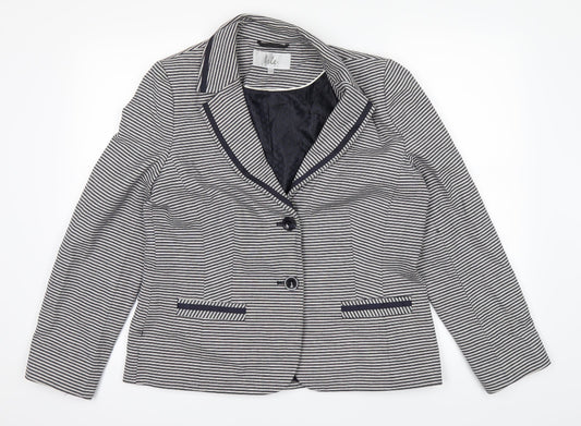 isle Womens White Striped  Jacket  Size 14