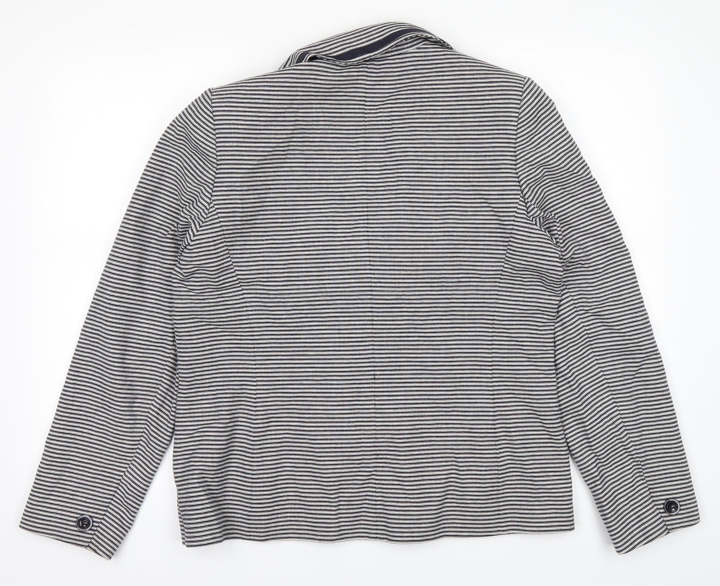 isle Womens White Striped  Jacket  Size 14
