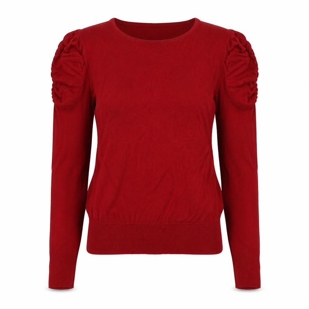Front view of Mexx women’s red knit jumper, size M