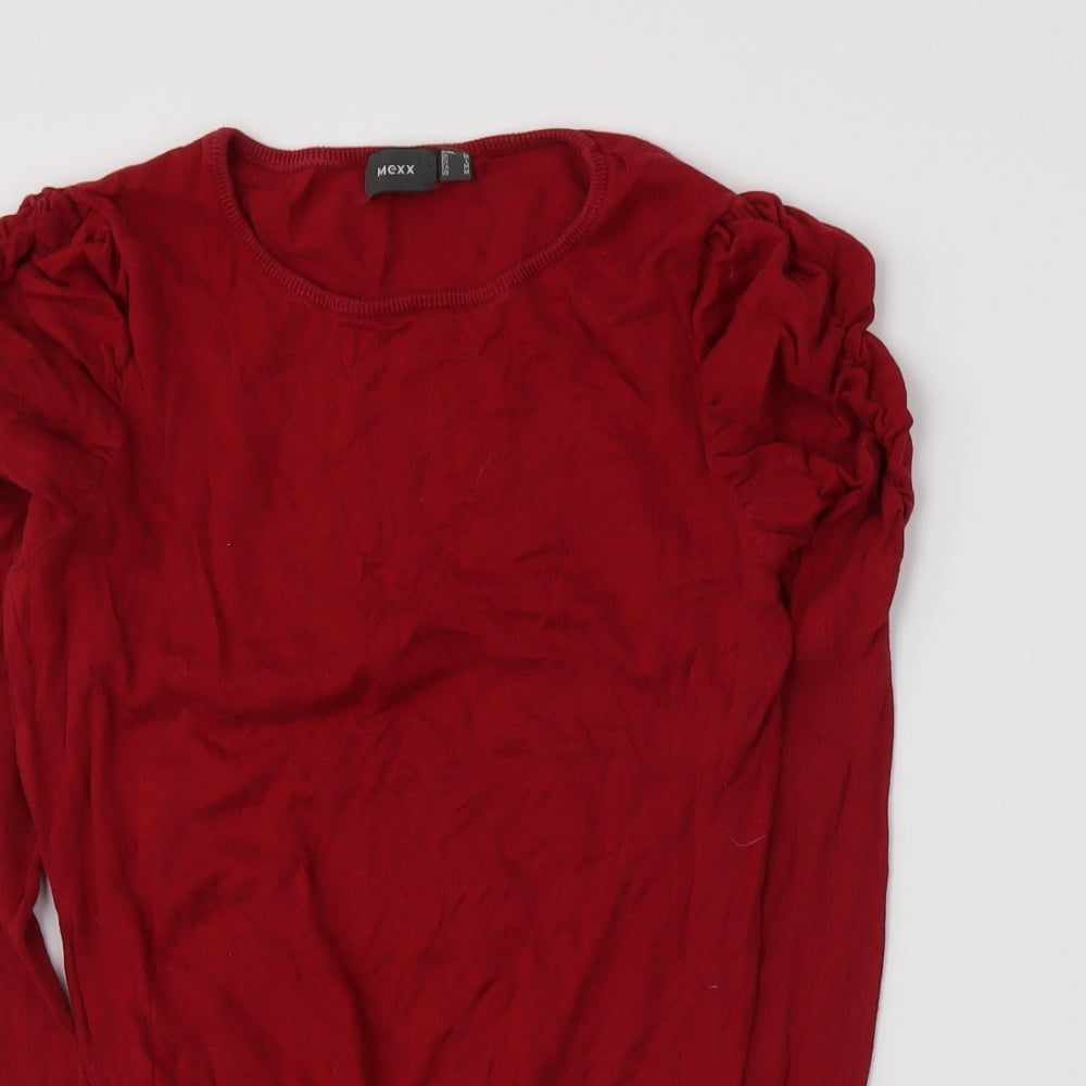 Mexx Womens Red  Knit Pullover Jumper Size M