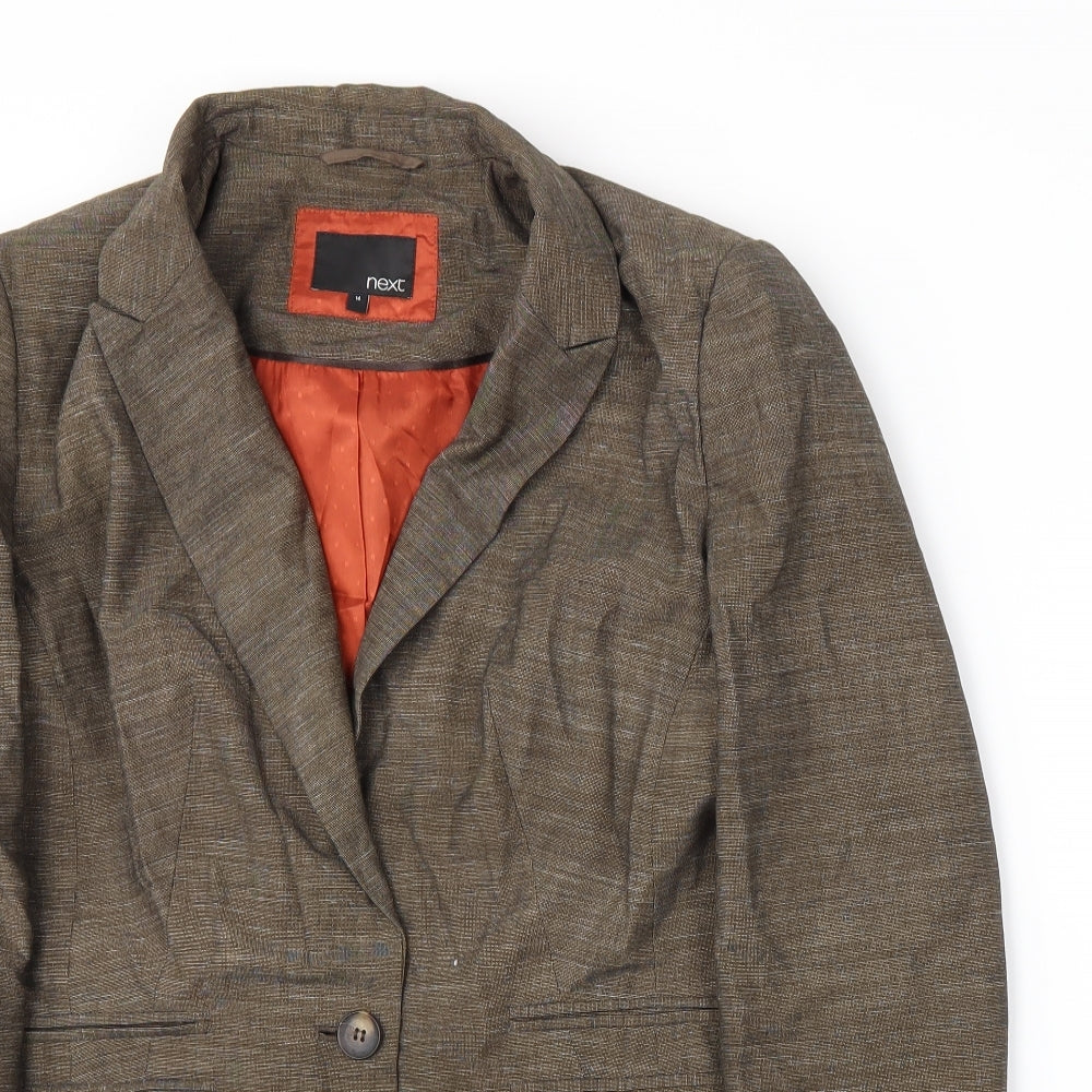 NEXT Womens Brown   Jacket Suit Jacket Size 14