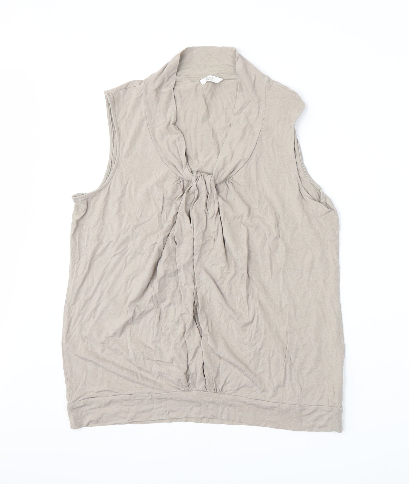 Marks and Spencer Womens Beige   Basic Tank Size 18