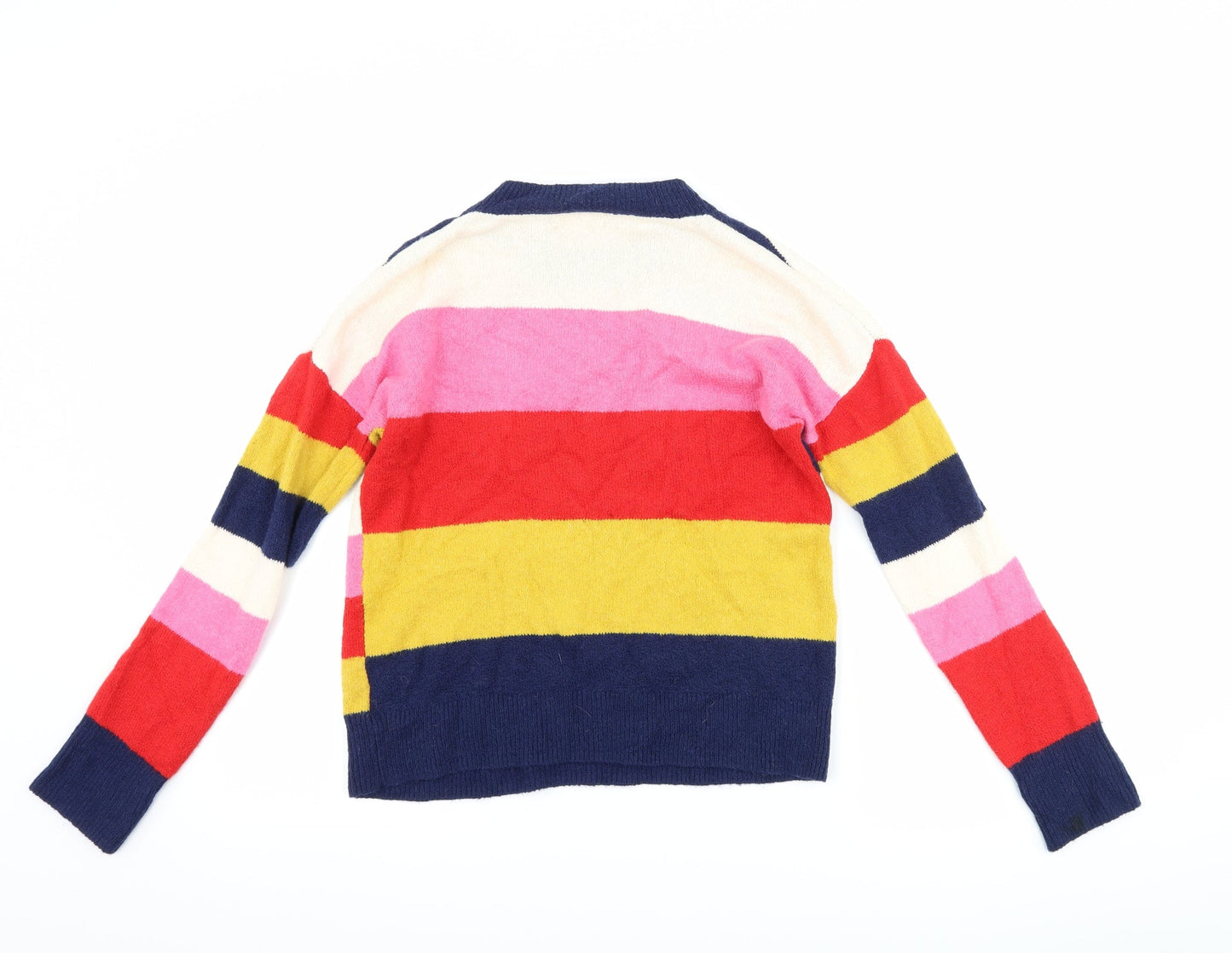 Yet Again Womens Blue Striped  Pullover Jumper Size XS