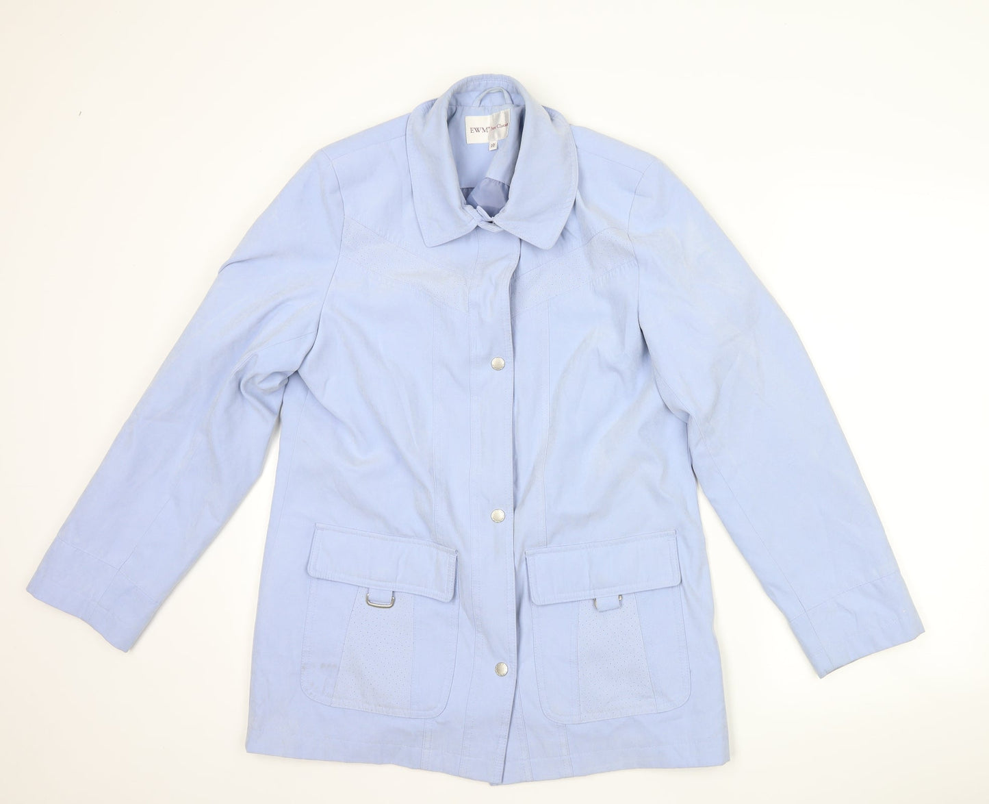 EWM Womens Blue   Overcoat Coat Size 10