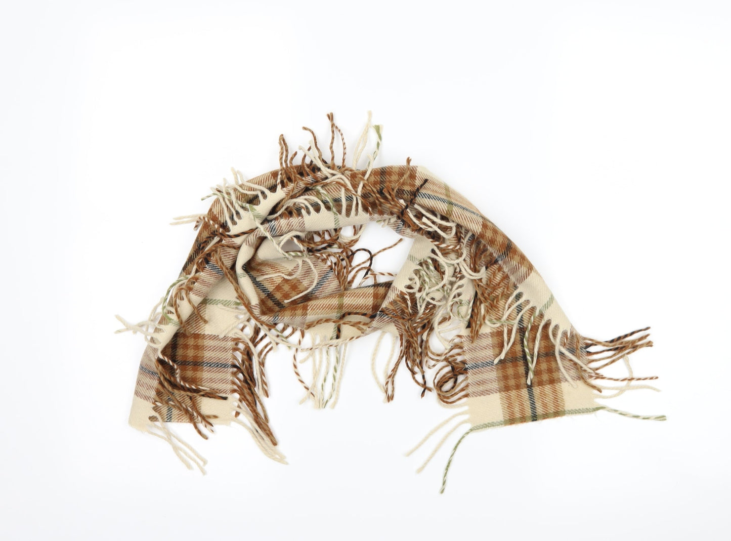 Preworn Womens Brown Check   Scarf