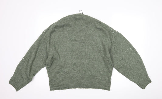 H&M Womens Green   Pullover Jumper Size M