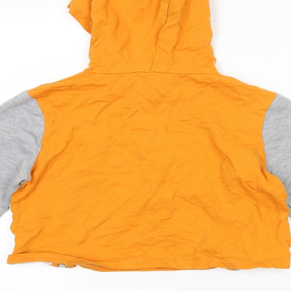 Select Girls Orange   Pullover Hoodie Size 12-13 Years  - slogan
