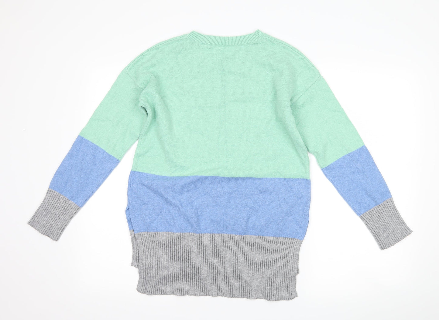 Oasis Womens Blue Striped  Pullover Jumper Size XS