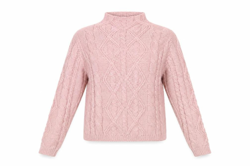 Front view of Very women’s pink jumper, size UK 12