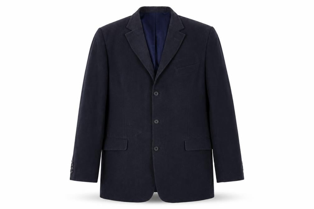 Front view of Marks & Spencer men’s blue jacket suit jacket, size 42