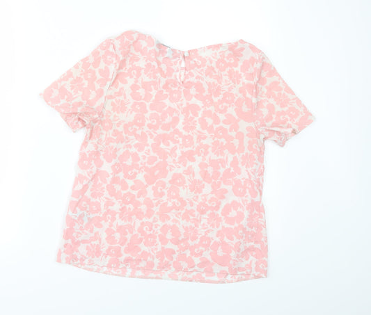 New Look Womens Pink Floral  Tunic Blouse Size 8