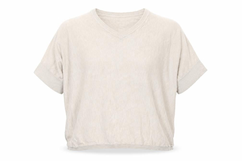 Front view of Sweet Romeo women’s beige jumper, size S
