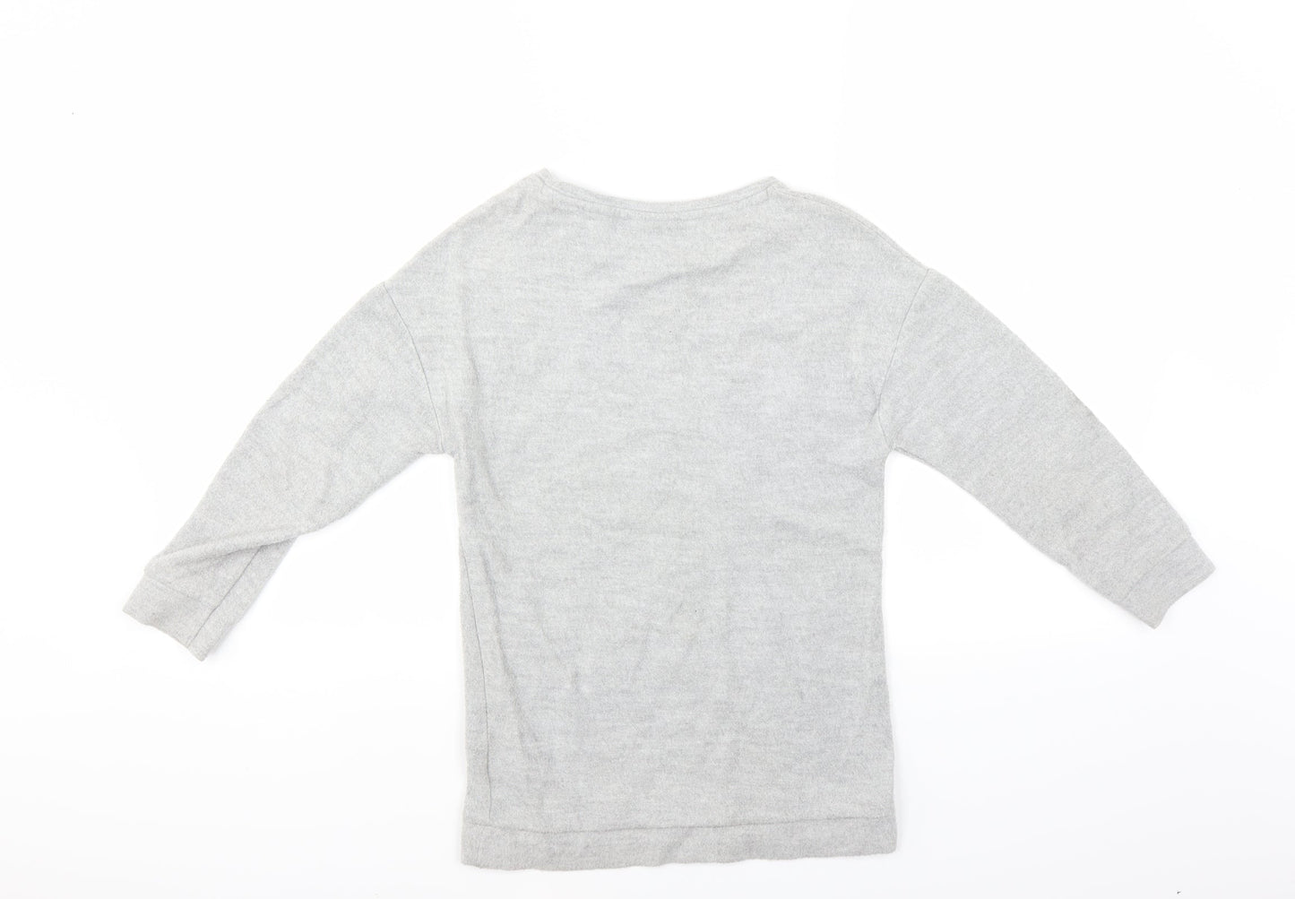 NEXT Girls Grey   Pullover Jumper Size 8 Years  - Star