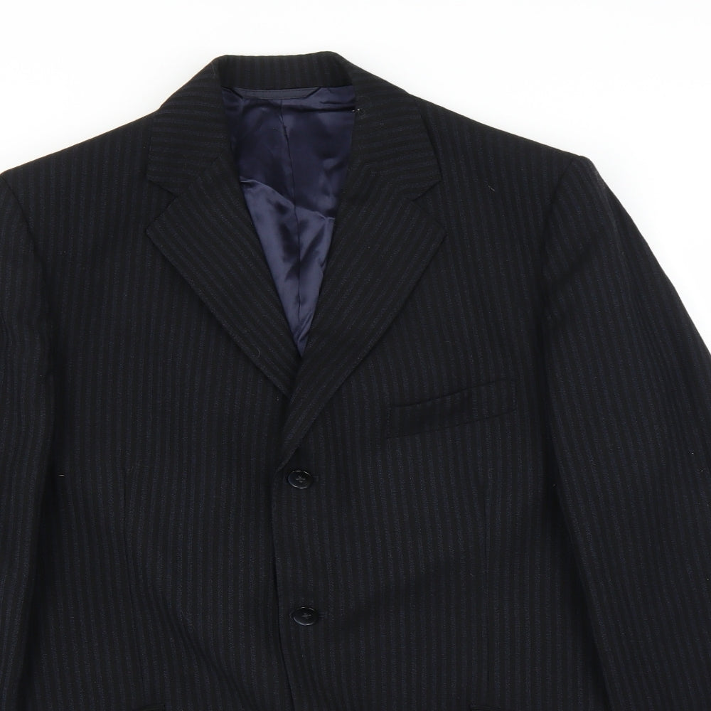 Jackson The Tailor Mens Blue Striped  Jacket Suit Jacket Size 40