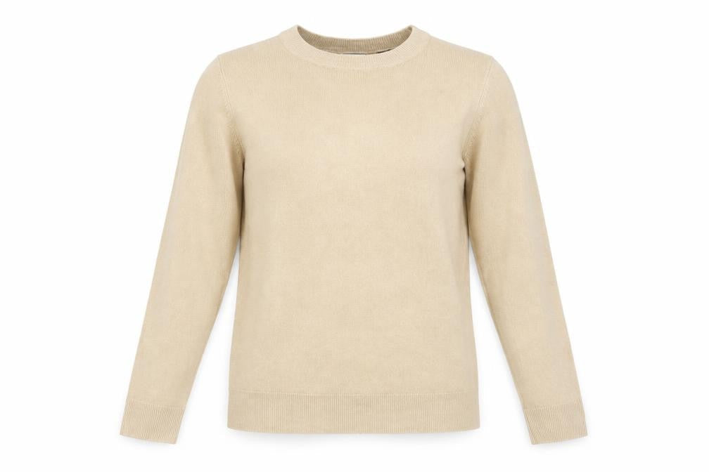 Front view of Dorothy Perkins women’s beige jumper, size UK 8