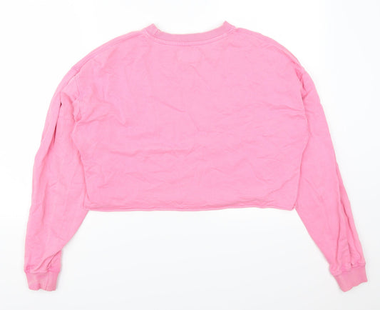 Pull & Bear Womens Pink   Pullover Sweatshirt Size S