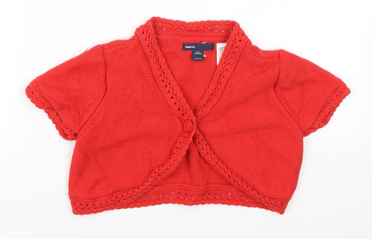 Gap Girls Red   Cardigan Jumper Size 10-11 Years