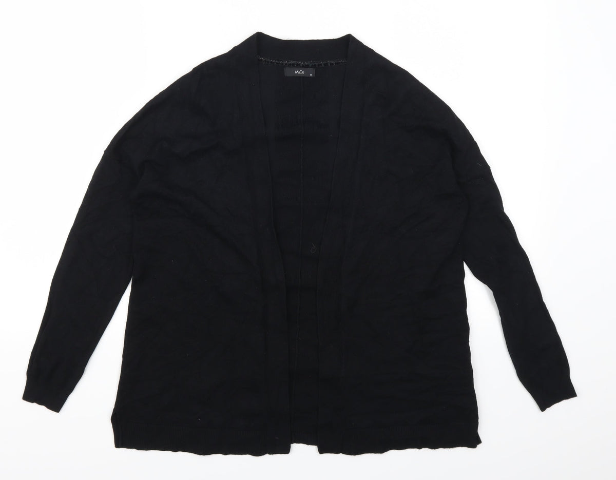 Additional front view of M&Co women’s black cardigan jumper, size UK 8