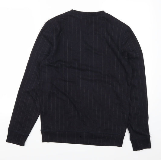 H&M Mens Blue Striped  Pullover Sweatshirt Size XS