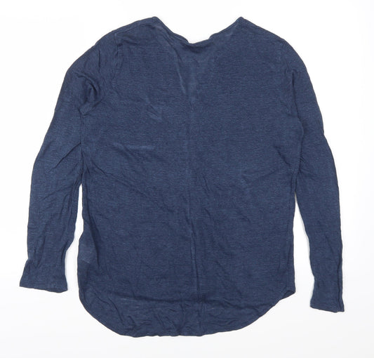 Peruggi Womens Blue   Basic T-Shirt Size 14