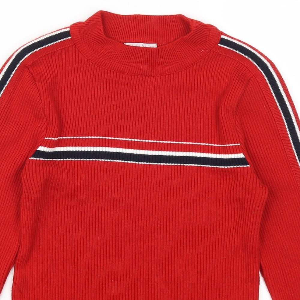 Cooperative Womens Red Striped  Pullover Jumper Size XS