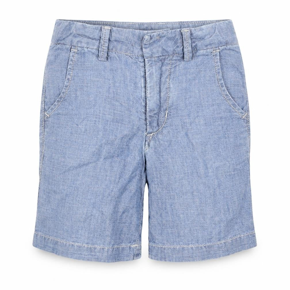 Front view of Gap boys’ blue bermuda shorts, size 4, years