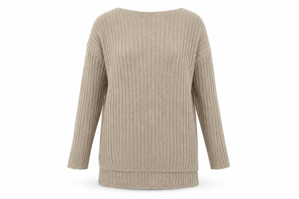 Front view of Missyempire women’s brown jumper, size L