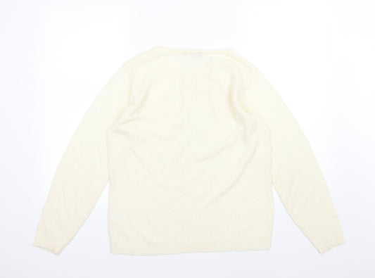 Bonmarché Womens Ivory  Knit Pullover Jumper Size S