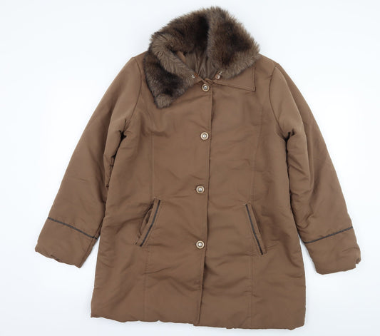Neuville Womens Brown   Overcoat Coat Size 10