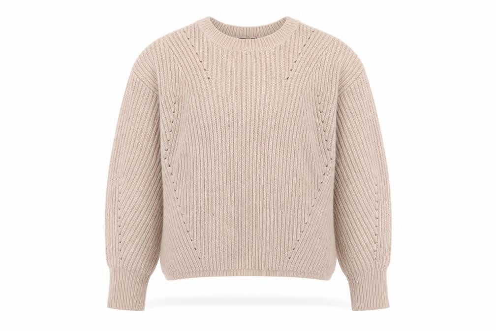 Front view of New Look women’s pink knit jumper, size S