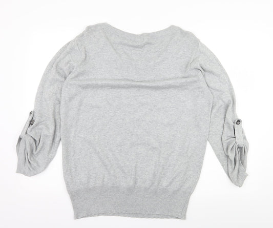 AJC Womens Grey  Knit Pullover Jumper Size 18