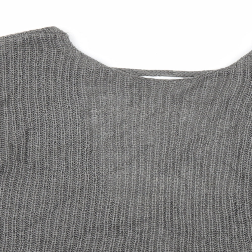 H&M Womens Grey  Knit Pullover Jumper Size L