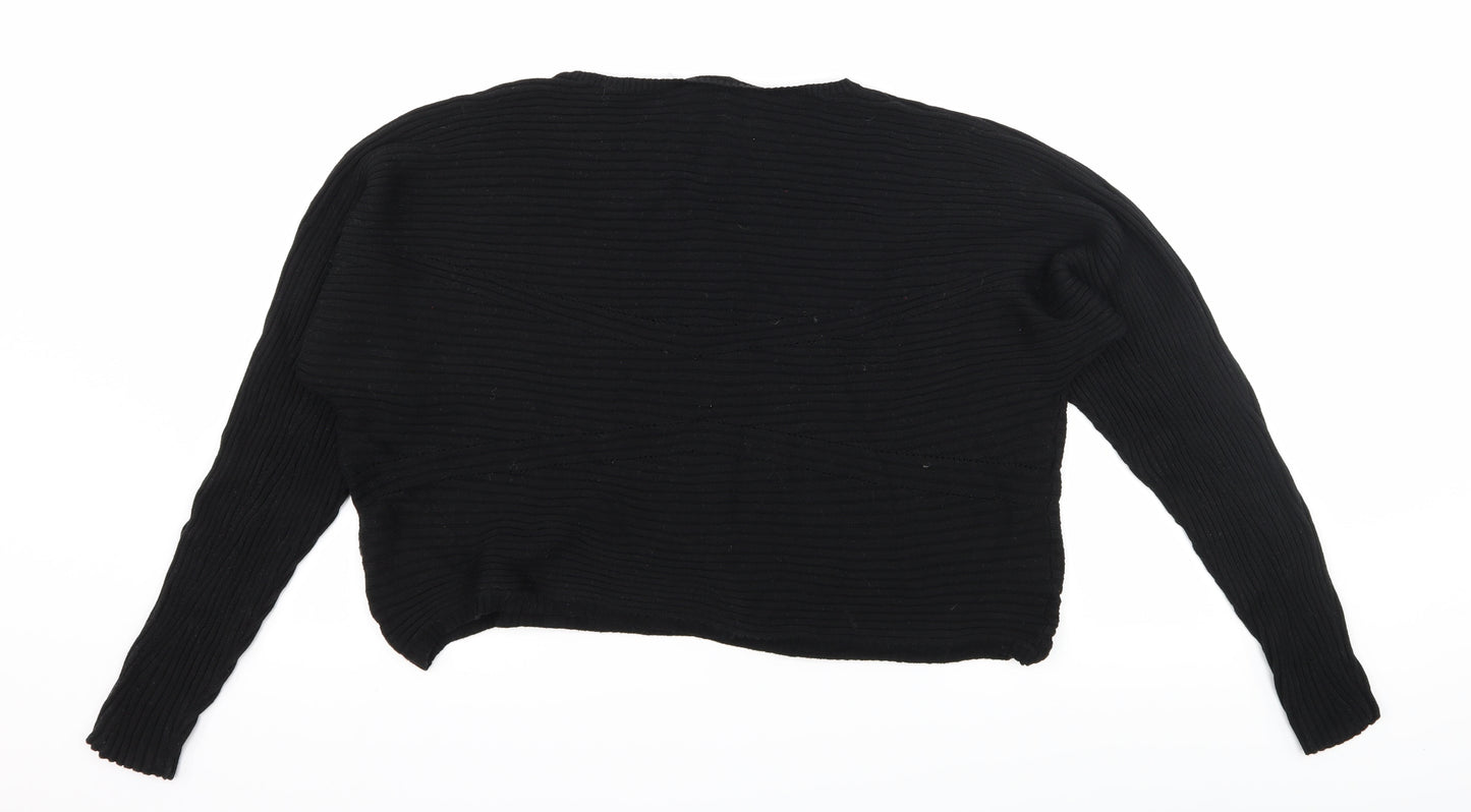 KappAhl Womens Black  Knit Pullover Jumper Size M