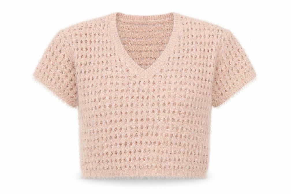 Front view of Next women’s pink knit jumper, size L