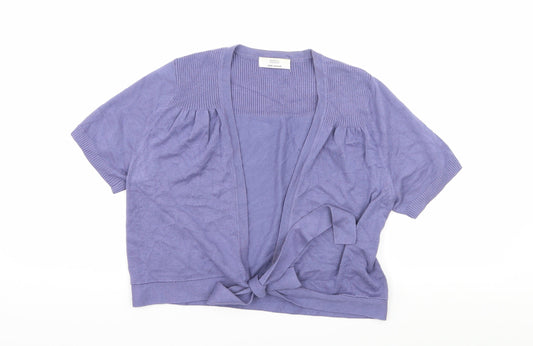 Marks and Spencer Womens Purple  Knit Cardigan Jumper Size 14